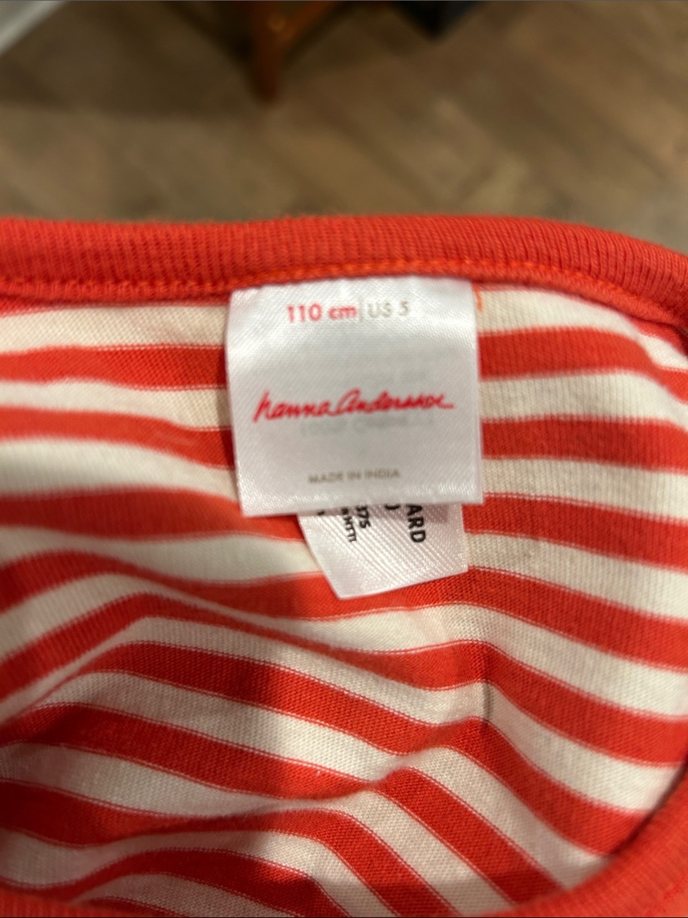 Hanna Andersson Red and White Striped & Polka Dot Casual Dress - Picture 4 of 4